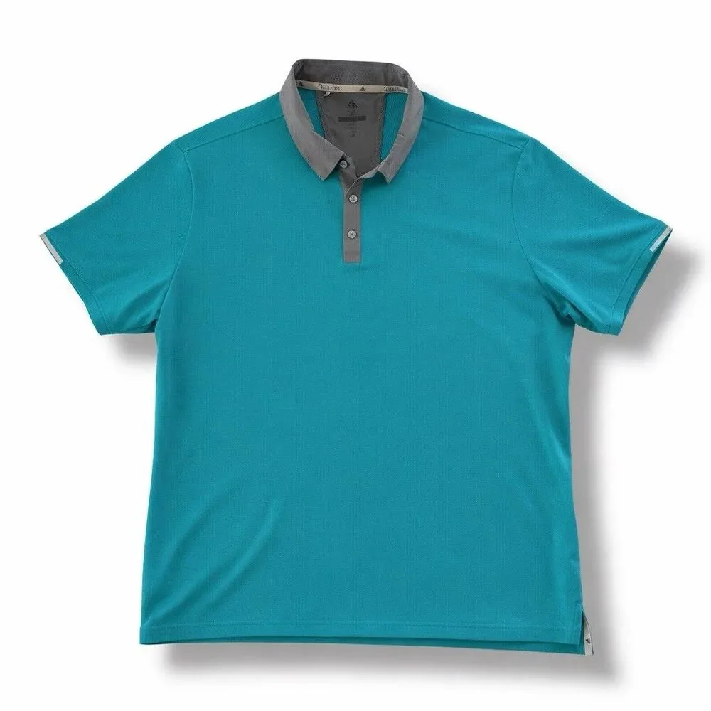 Adidas Golf Polo Shirt Men XL/2XL Reflective Climachill Performance Wicking